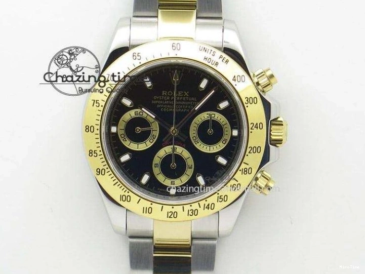 MiroTime 0217 Daytona 116519 Noob 1:1 Best Edition 904L SS Case Gray Black Dial on Black Rubber Strap SA4130 (Free Extra Strap) Durable 3336